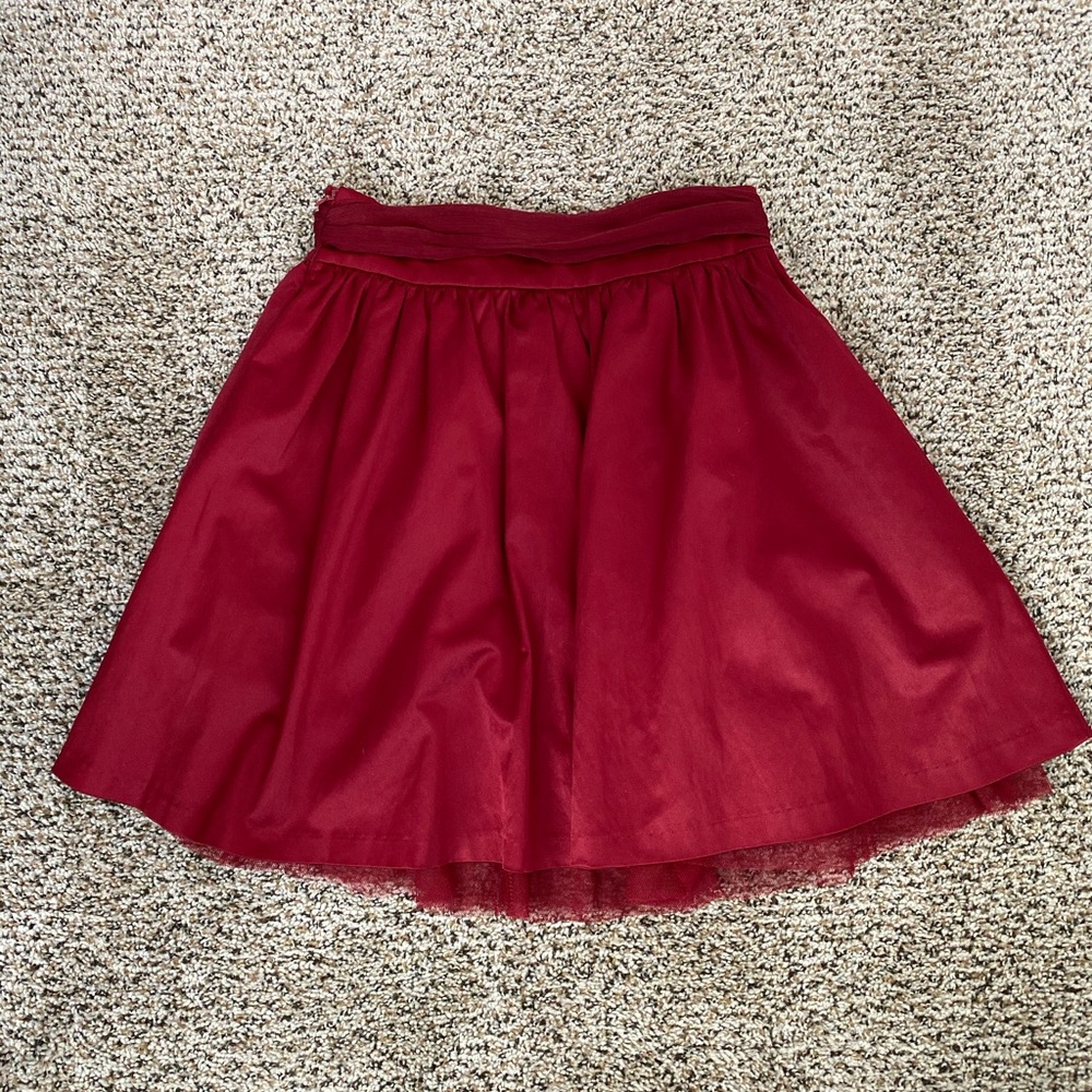 little red puff skirt